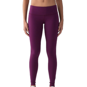 Lululemon Wunder Under Low-Rise Magenta Tights
